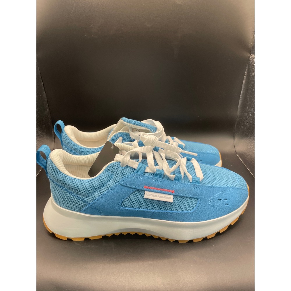 Under Armour Essential Heritage Blue Suede Mesh Sneakers 3028378-452 Mens 8